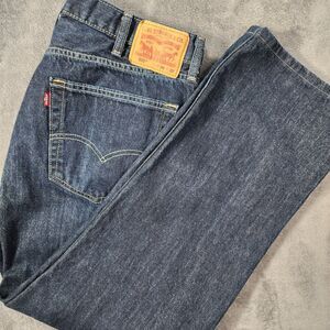 Levi's 505 Jeans Men's 38x28 Straight Blue Medium Wash Denim Pants Red Tab